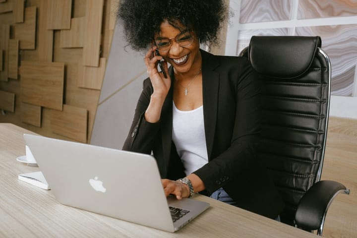 woman at laptop computer